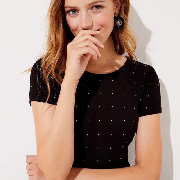 Loft Studded Flare Dress (00P) - Picture 3 of 5